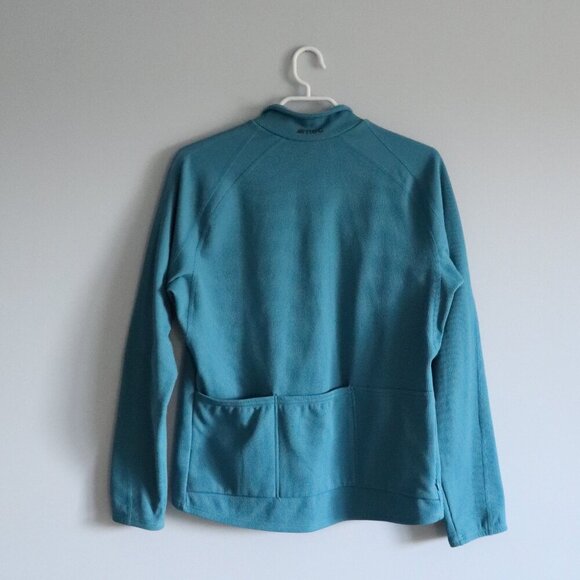 MEC Women's Sz Lrg Blue Full Zip Cycling Active Fleece Ribbed Stretch Jacket - Picture 2 of 15